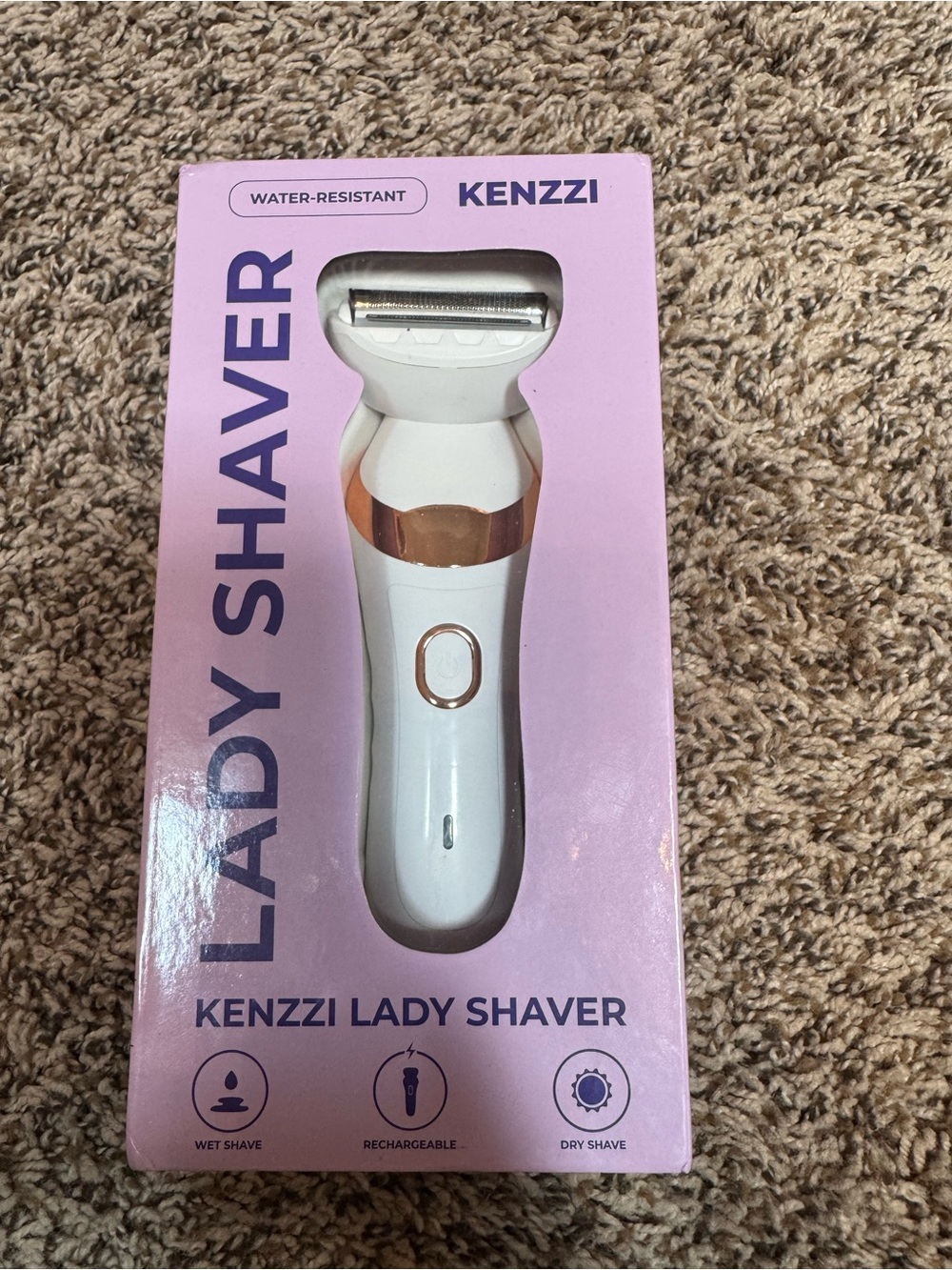 Kenzzi Rechargeable Lady Shaver in White and Rose Gold